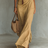 Matilda – Vestido Longo Maxi com Colarinho e Cinto