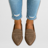 Andresa – Mocassins de camurça macia para mulher
