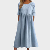 Catarina - Vestido de algodão lisonjeiro
