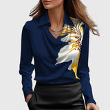 Lúcia – Blusa elegante em cetim brilhante