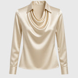 Lúcia – Blusa elegante em cetim brilhante