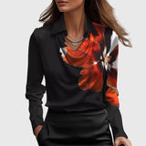 Lúcia – Blusa elegante em cetim brilhante